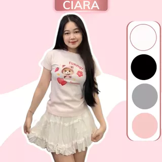 Áo baby tee CIARA, áo thun nữ hình chó con funny đáng yêu N007