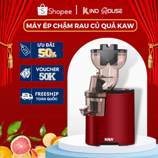 Máy ép chậm KAW công suất lớn, ép nguyên quả động cơ lõi đồng miệng ép lớn dễ sử dụng, Bảo hành 12 tháng