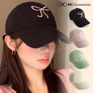 Mũ Lưỡi Trai Icon Thắt Nơ Xinh Xắn MC Accessories Phong Cách Nón Kết Hàn Quốc Chất Vải Cotton Form Mềm Thoáng Mát