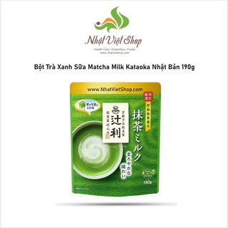 (Date: 2/2025) Bột Trà Xanh Sữa Matcha Milk Kataoka Nhật Bản 190g