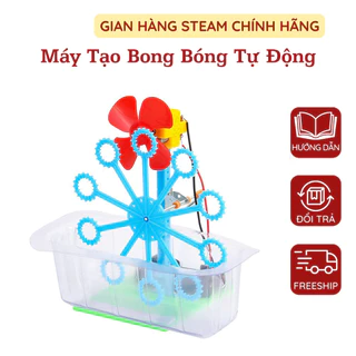 Máy Tạo Bong Bóng Tự Động Đồ Chơi Thí Nghiệm Khoa Học Lắp Ráp Bằng Tay