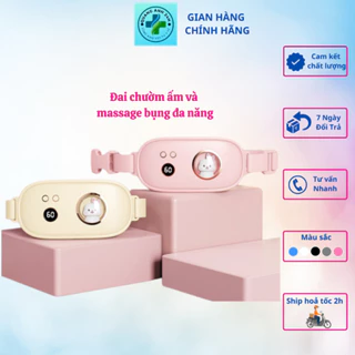 Đai Chườm ấm hồng ngoại và massage Bụng kinh QA Happylife  giúp giảm đau bụng, lưu thông khí huyết