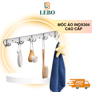 Móc Treo Đồ Inox SUS304 Móc Treo Quần Áo Gắn Tường Cao Cấp LEBO