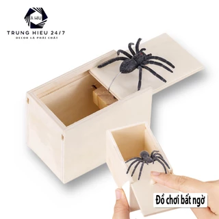 [ Troll quà ] Hộp nhện troll bạn bè, hộp quà bất ngờ, mở hộp tạo sự bất ngờ với con nhện silicon nhảy ra như thật