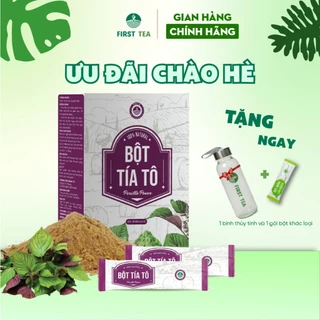 Bột Lá Tía Tô First Tea Nguyên Chất Sấy Lạnh Giúp Giải Cảm, Dị Ứng, Mờ Thâm, Sáng Da