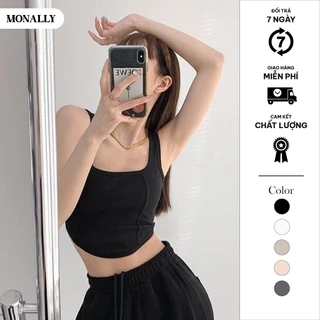 Áo sát nách nữ Monally croptop có mút đệm ngực nhiều màu N7 M.A2D.076