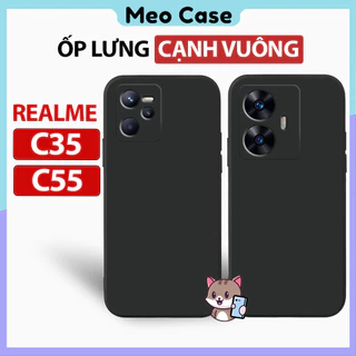 Ốp lưng Realme C35, Realme C55, TPU viền vuông, Vỏ điện thoại bảo vệ viền camera toàn diện | Meo case