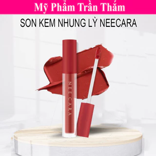 Son kem nhung lì Nee Cara Velvet Matte Lip Glaze Thái Lan màu 08 Red Velvet đỏ thuần