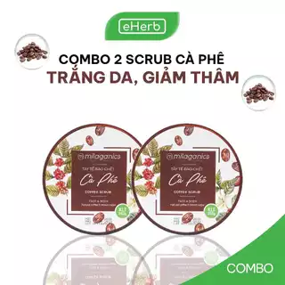 Combo 2 Tẩy Tế Bào Chết Body Cà Phê 280gr MILAGANICS Giúp Dưỡng Trắng Da Toàn Thân, Giảm Mụn Mờ Thâm