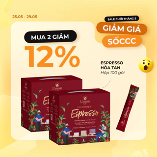 Cà phê hòa tan L’amant Espresso - L’amant Espresso Instant Coffee (Hộp 100 gói x 2,5gr)