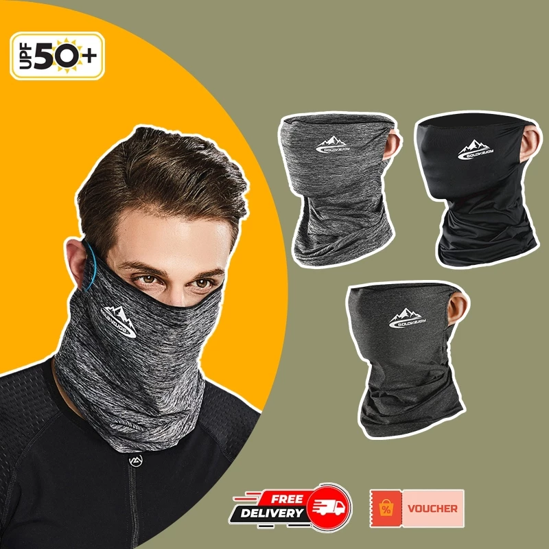 Khẩu Trang Đa Năng Che Mặt Chống Tia UV Có Xỏ Tai Cho Nam ( Kiểu Dáng Thể Thao Thoáng Khí Hút Ẩm Vải Lụa Lạnh Cao Cấp )