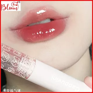 Son Bóng Dưỡng Ẩm Bắt Sáng Thiết Kế Hình Gấu Dễ Thương Son Tint Bóng Lì Bám Lâu Trên Môi YUKIBLOOM