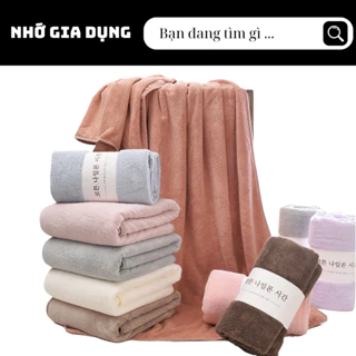 Khăn tắm xuất Hàn Quốc 100% cotton size lớn 70x140cm - Siêu mềm mịn, siêu bền