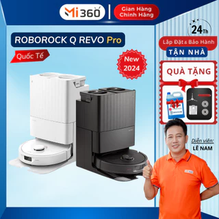 Robot Hút Bụi Lau Nhà Roborock Q Revo Pro - Trắng/Đen - Bản Quốc Tế - Bảo Hành 24 Tháng