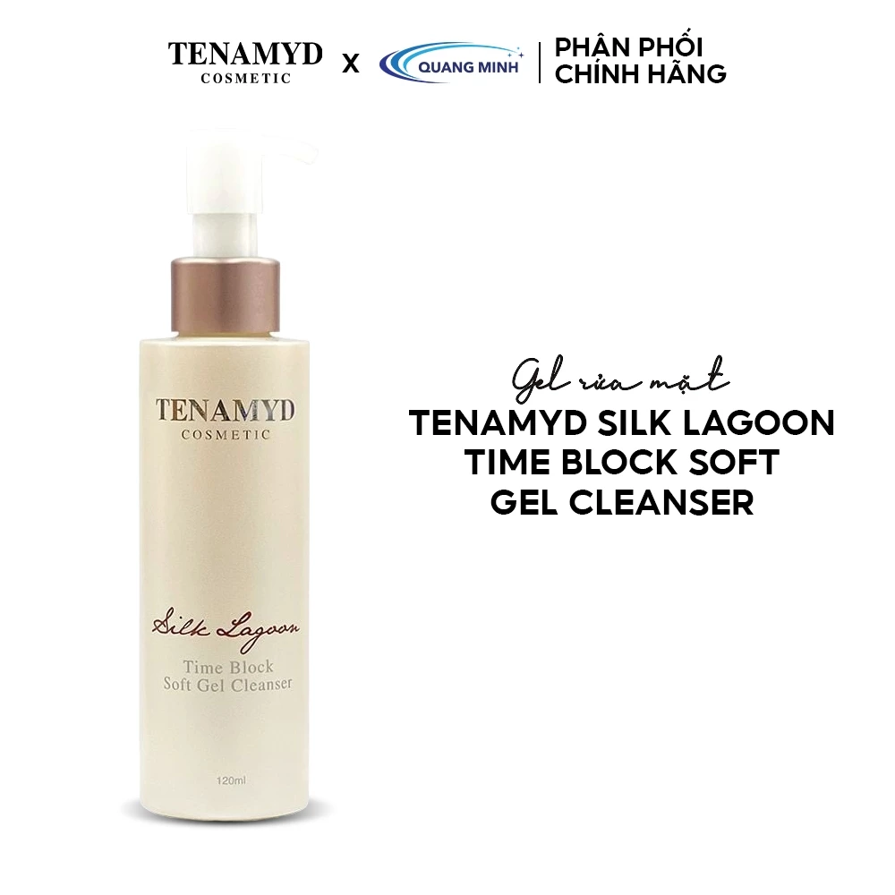 Sữa rửa mặt dạng gel căng bóng da dành cho da lão hóa TENAMYD SILK LAGOON TIME BLOCK SOFT GEL CLEANSER