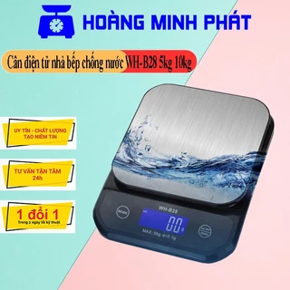 Cân điện tử nhà bếp chống nước WH-B28 5kg 10kg chính xác cao - Pin sạc - có trừ bì