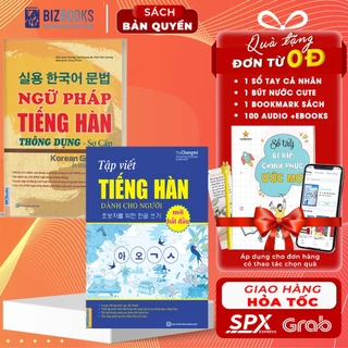 Sách - Combo Ngữ Pháp Tiếng Hàn Thông Dụng (Sơ Cấp) và Tập Viết Tiếng Hàn Dành Cho Người Mới Bắt Đầu - Học kèm App Onlin