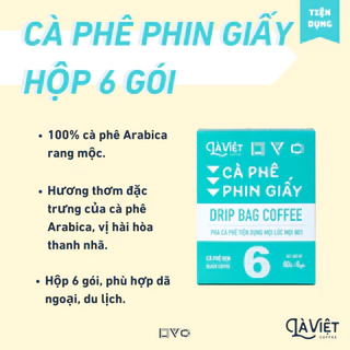 Cà Phê Phin Giấy LÀ VIỆT Hộp 6 Gói