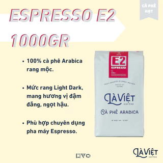 Cà Phê Nguyên Hạt LÀ VIỆT E2 100% Arabica 1kg Vị Đậm Đà