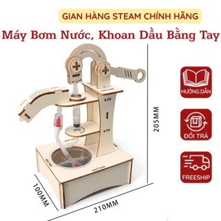 Mô Hình Lắp Ráp Máy Lọc Nước, Máy Bơm Nước, Khoan Dầu Bằng Tay Đồ Chơi Stem Diy Thí Nghiệm Khoa Học Dành Cho Học Sinh