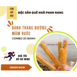 [Combo 20] Bánh tráng nướng cuốn mắm ruốc đặc sản Phan Rang - ăn vặt phan rang - tiệm quê nhà