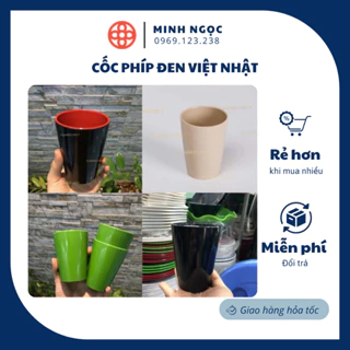 Cốc phíp đen Việt nhật cho quán nướng, nhà hàng 300ml, 500ml