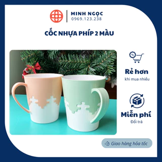 Cốc nhựa phíp 2 màu uống nước,đánh răng phối màu cao cấp