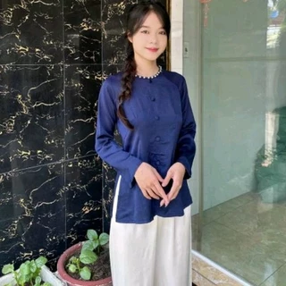 Áo bà ba nữ lụa cổ kết cườm đồ lam nữ nhiều màu đủ size(BÁN ÁO LẺ, QUẦN LẺ)