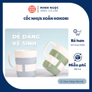 Cốc Nhựa Xoắn Hokori 350ml Việt Nhật Cao Cấp Chịu Nhiệt Tốt, Màu Sắc Xinh Xắn 6262