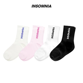 [Quà Tặng] Vớ INSOMNIA Socks Cổ Trung Unisex Local Brand Kem Hồng Đen Trắng