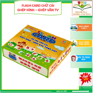 Bộ Thẻ Chữ Cái - Ghép Hình - Ghép Vần Tiếng Việt - Flash Card Cho Bé Từ 0-6 Tuổi (hộp cam)