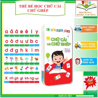 Bộ thẻ Flashcard - Bé học chữ cái (7x14cm)