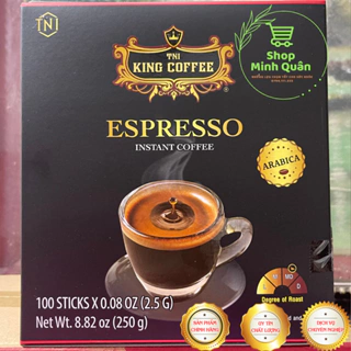 ( Date - 4/2026) Cà Phê Hoà Tan ESPRESSO INSTANT- King Coffee Hộp 100 Gói