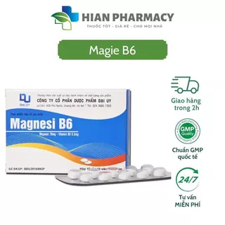 Vitamin Magnesi B6 - Bổ sung Magie và Vitamin B6 giảm chuột rút, mất ngủ, suy nhược cơ thể - Hian
