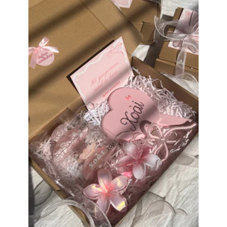 Box quà tặng kẹp tóc, gương custom 💕🎀 (viết thiệp miễn phí)