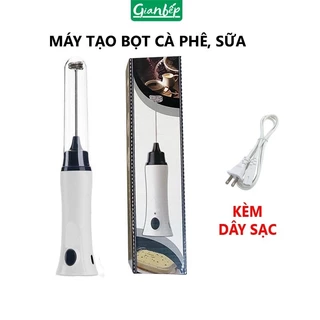 Máy Tạo Bọt Cà Phê, Máy Cầm Tay Mini Bông Sữa, Đánh Trứng, Pha Trà Sữa Matcha, Socola, Kem Cheese Dây Sạc Điện Đi Kèm