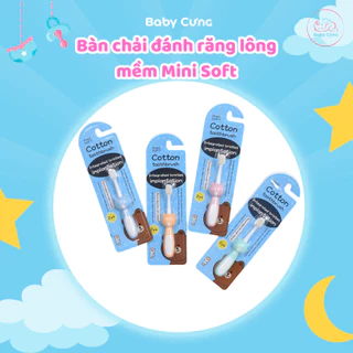 Bàn chải đánh răng lông mềm Mini Soft (từ 2 tuổi) Với sợi lông siêu mịn, có thể làm sạch sâu răng trong mọi ngóc ngách