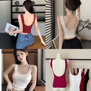 Áo Bra Có Mút Ngực Dáng Croptop Hở Lưng Gợi Cảm Chất Mềm Mịn 358