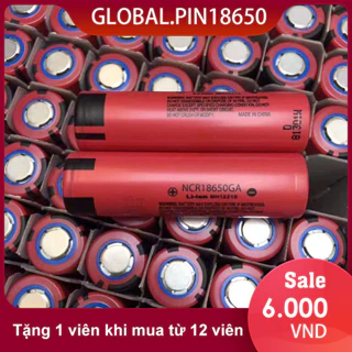 Pin 18650 Panasonic GA 3400mAh - 3.7v xả 20A  Chất lượng cao tháo khối 12 tặng 1