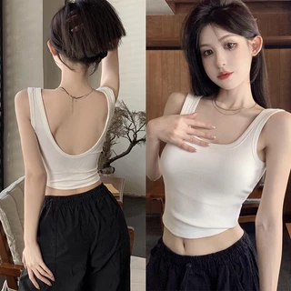 Áo Bra Có Mút Ngực Dáng Croptop Hở Lưng Gợi Cảm Chất Cotton Mềm Mịn Lady 358