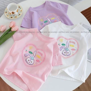 ÁO THUN CHO BÉ GÁI CHẤT COTTON THỎ HAPPY