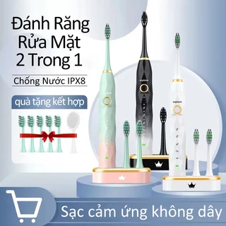 Bàn Chải Điện Tự Động 5 In 1 Cao Cấp Jialaiya A6 Tẩy Trắng Răng Máy Đánh Răng Lông Mềm Cho Bé