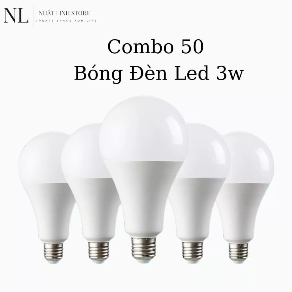 Combo 50 Bóng Đèn Led 3W E27 Giá Tốt, Bóng Đèn Trang Trí Ngoài Trời Chống Nước