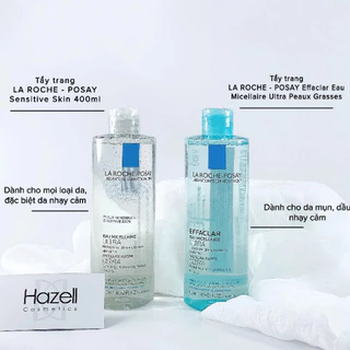 Nước Tẩy Trang LA ROCHE - POSAY Làm Sạch Sâu Dành Cho Da Dầu Mụn Và Da Thường, Da Nhạy Cảm - 400ML[ CHÍNH HÃNG 100%]