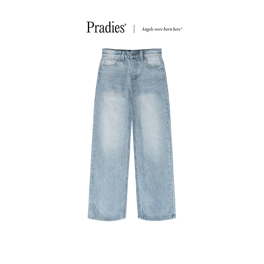 Quần Jeans Nữ Phom Suông Ống Rộng PRADIES - Baby Blue