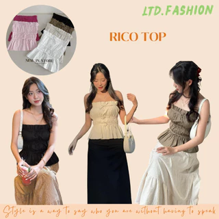 ÁO ỐNG LINEN NHÚN NGỰC ĐÍNH NƠ - LTD.FASHION - RICO TOP