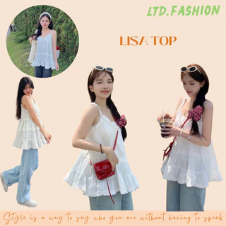 ÁO HAI DÂY PHỐI BÈO NHÚN TẦNG FORM BABY DOLL - LTD.FASHION - LISA TOP