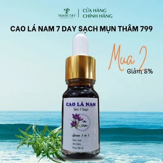 Cao lá nam 7 day sạch mụn mờ thâm 799 không sưng đỏ dùng cho da nhạy cảm 10ml, 20ml