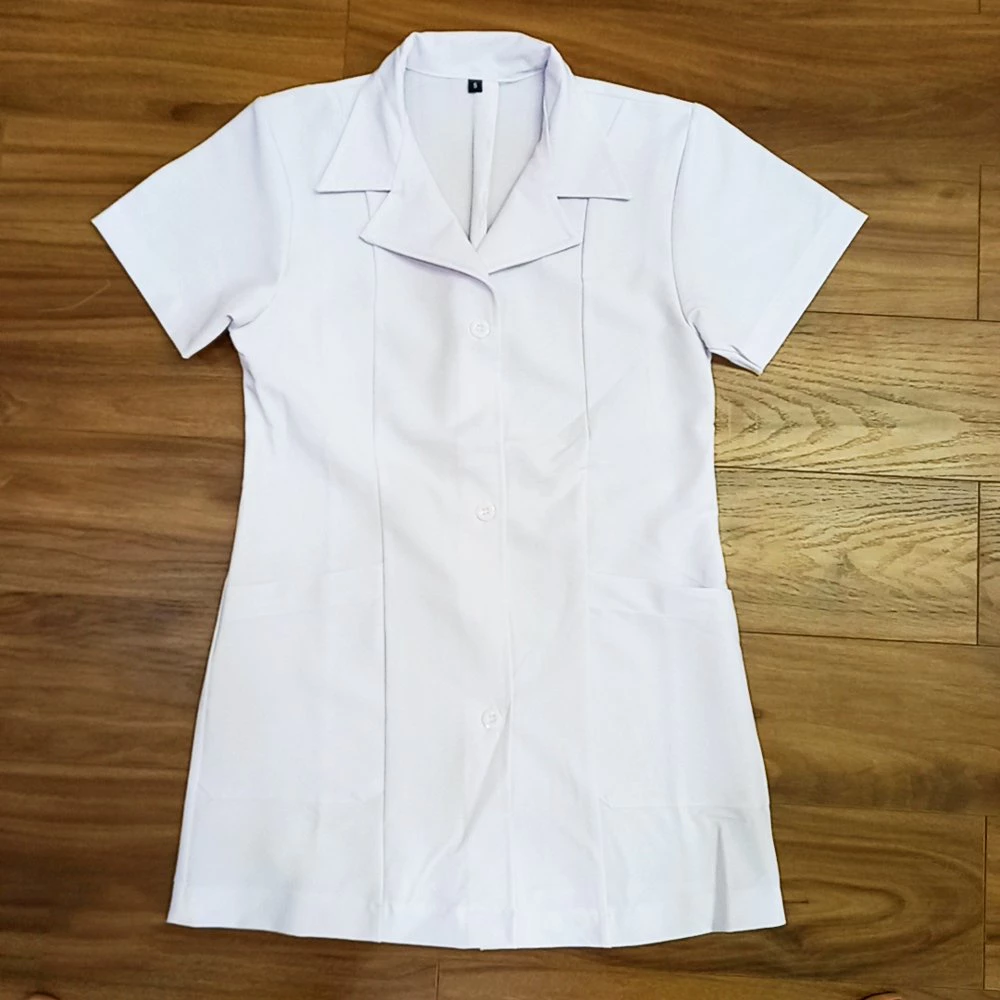 Áo Blouse Trắng Dược Sĩ Nam Nữ CAO CẤP, y tá Cao Cấp - Áo spa cao cấp dáng lỡ