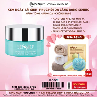 Kem dưỡng ẩm Sennio Perfect Whitening Day Cream dưỡng trắng da mặt ban ngày tái tạo và phục hồi da 30g